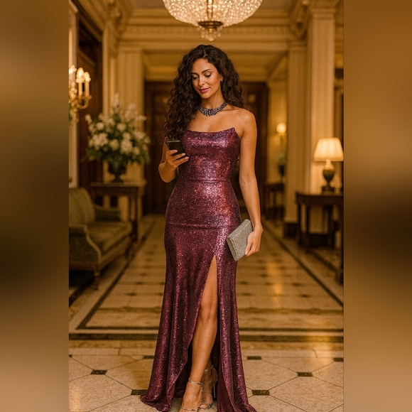 Guess Sequined evening dress - Picture 1 of 7